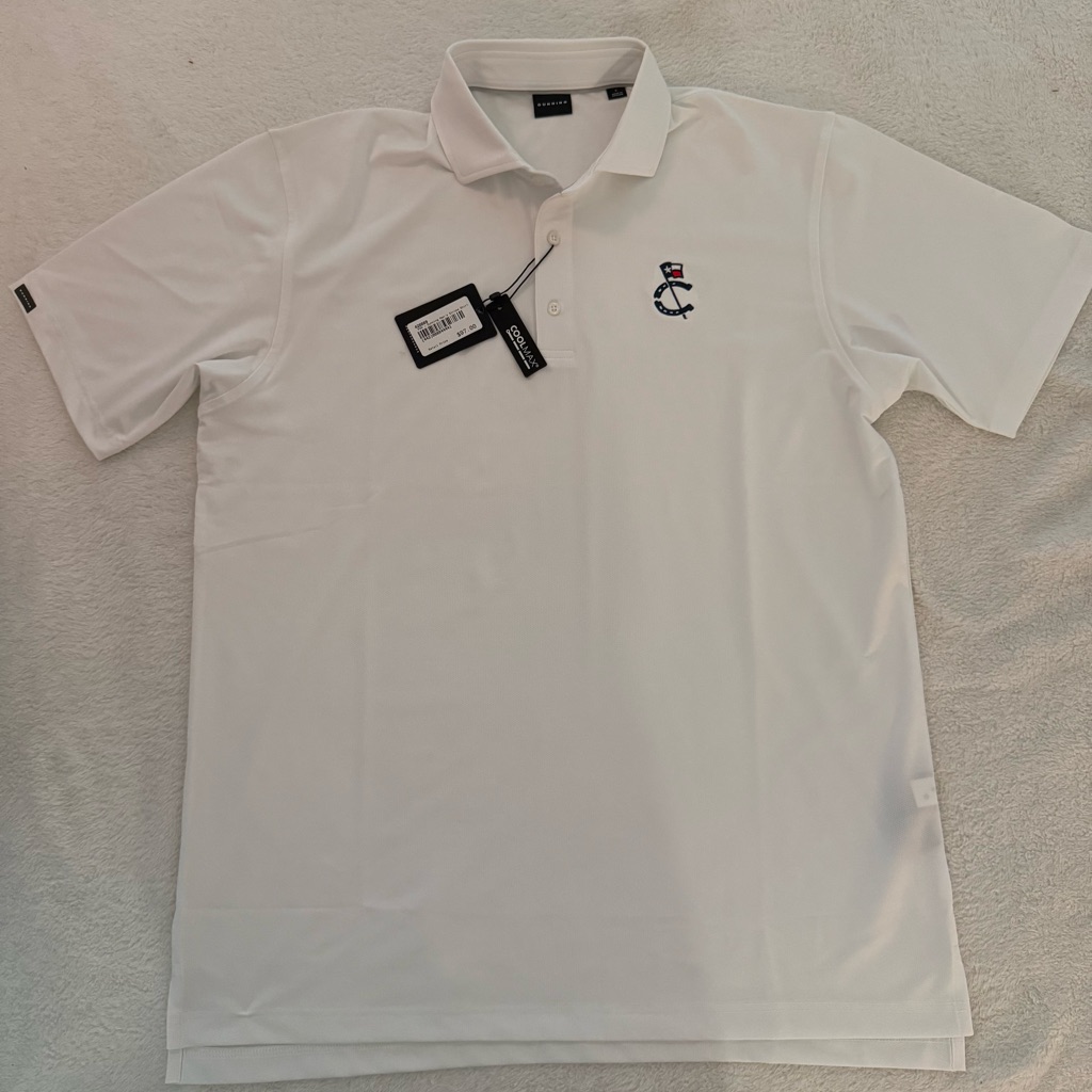 Dunning Golf Men’s L White Polo - Colonial Tournament